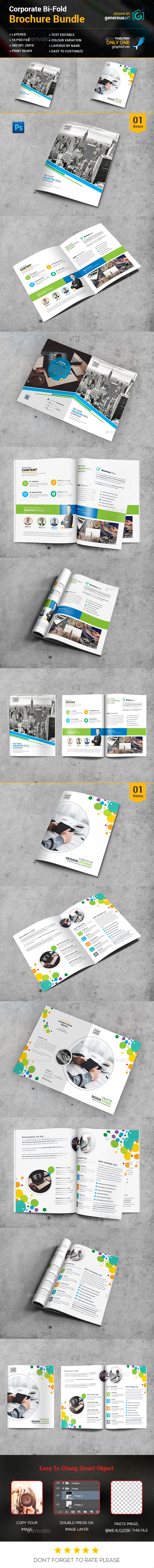 Bi-fold Brochure Bundle_2 in 1 - Brochures Print Templates