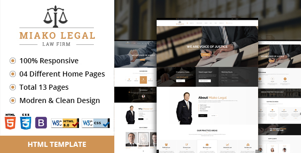 Miako Legal | Law Firm HTML5 Template