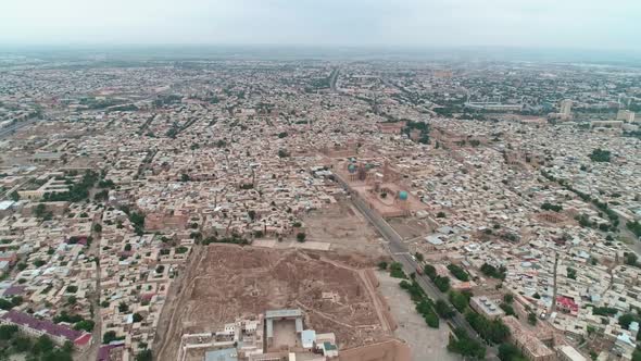Old City of Bukhara City Panorama with Ark Fortress As the Main Object alt