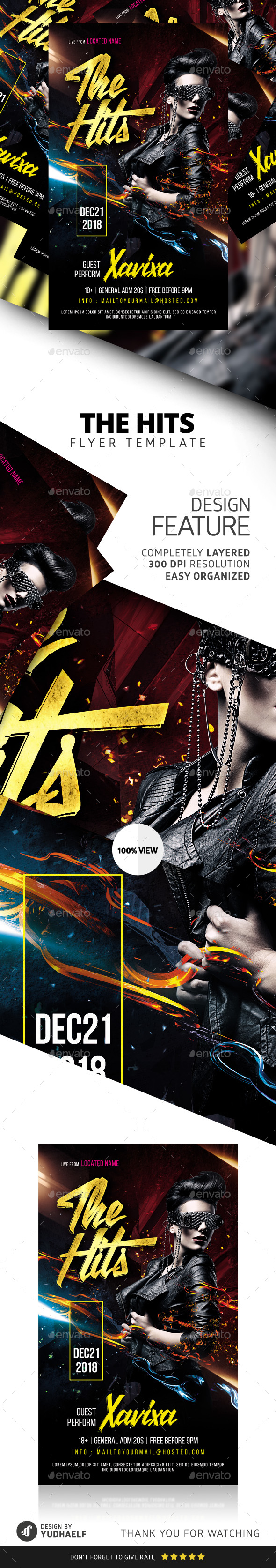 Hits Party Flyer - Clubs & Parties Events