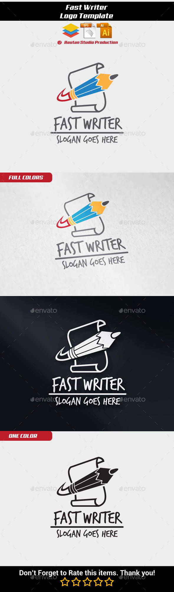 Fast Writer - Objects Logo Templates
