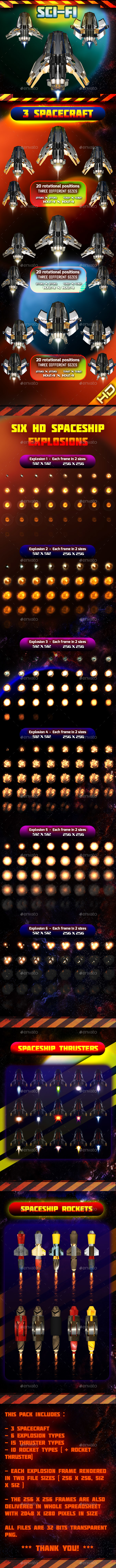 Spaceship Pack 22 - Sprites Game Assets