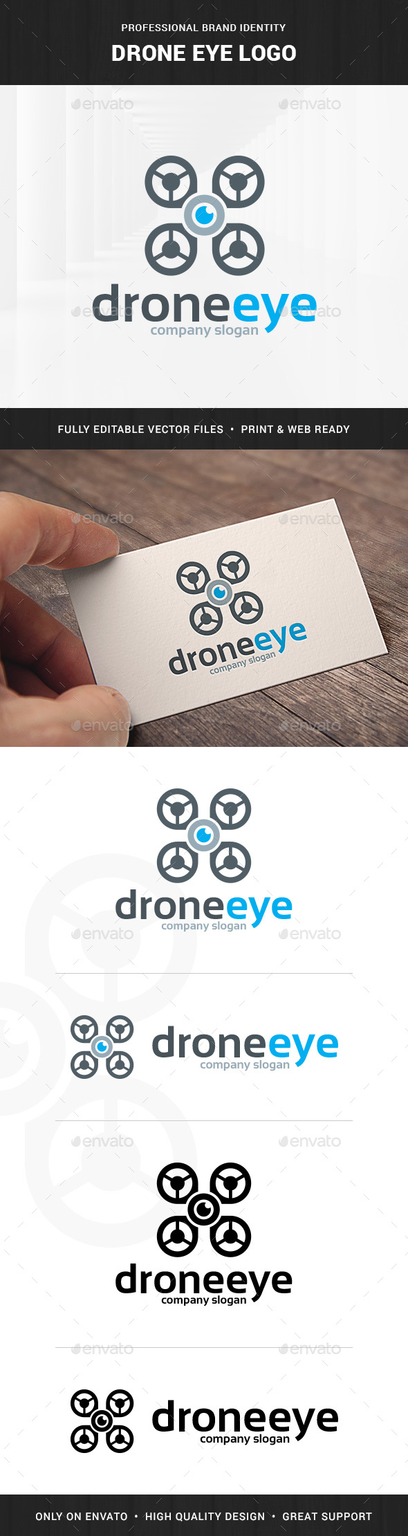 Drone Eye Logo Template - Objects Logo Templates