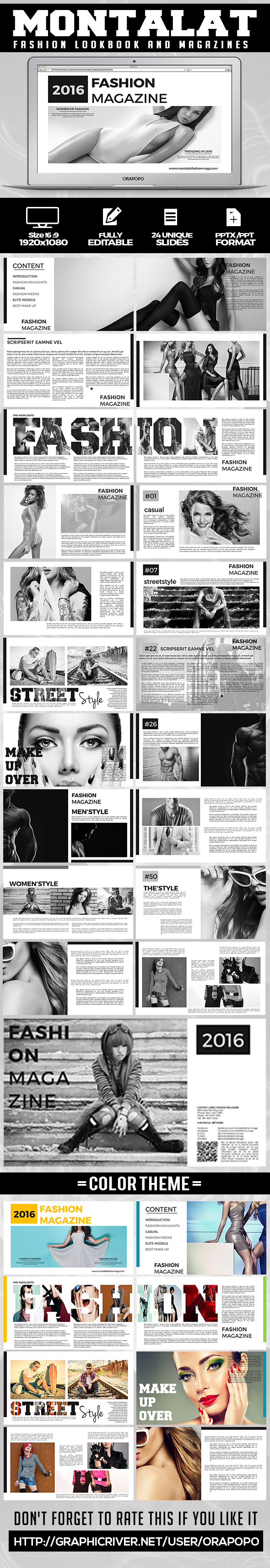 Montalat ~ Fashion Lookbook And Magazines - Creative PowerPoint Templates