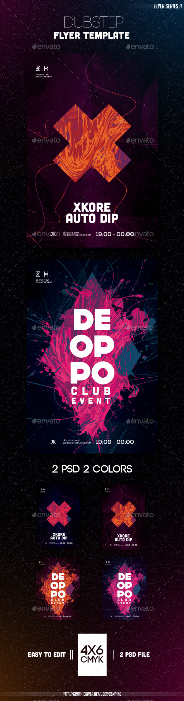 Dubstep Flyer Template - Clubs & Parties Events