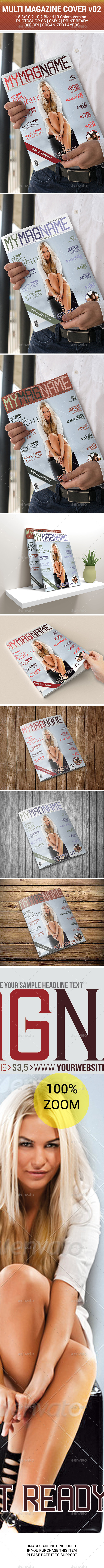 Multi Magazine 3 Covers Pages 3 Colors - Brochures Print Templates