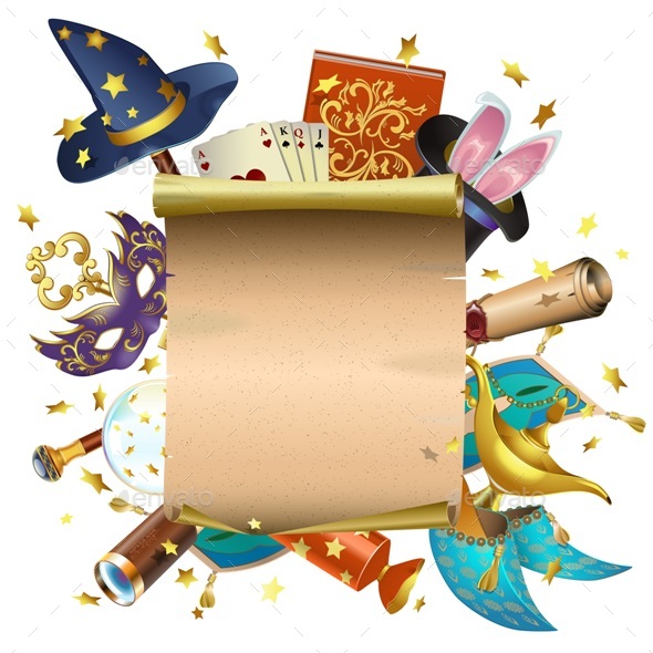Vector Magic Concept with Scroll - Miscellaneous Seasons/Holidays