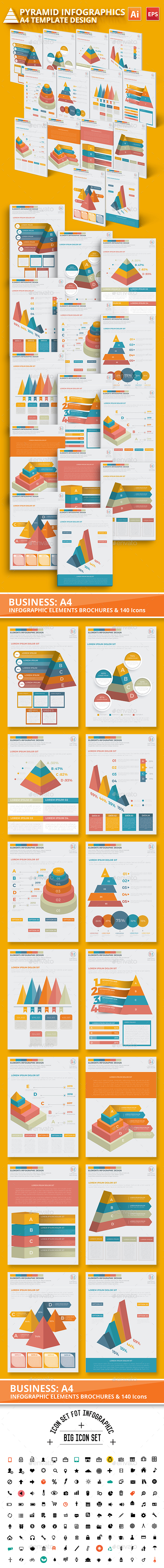 Pyramid Infographic Elements Design - Infographics