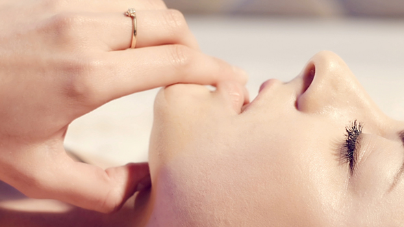 Sensual Girl Touching Her Lips alt