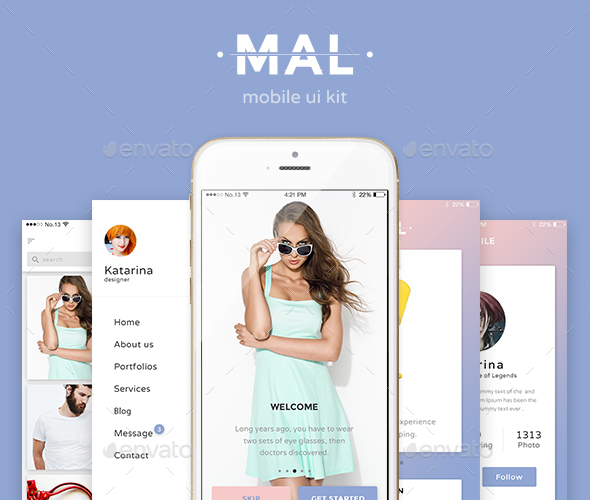 Mal Mobile UI KIT - User Interfaces Web Elements