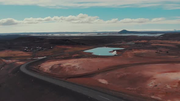 Road going towards seashore alt