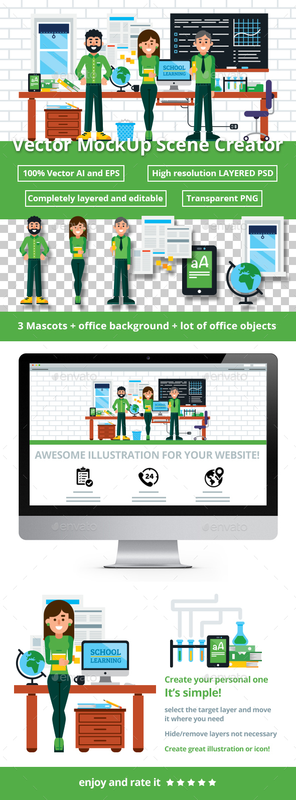 Mock Up Scene Creator - Backgrounds Business