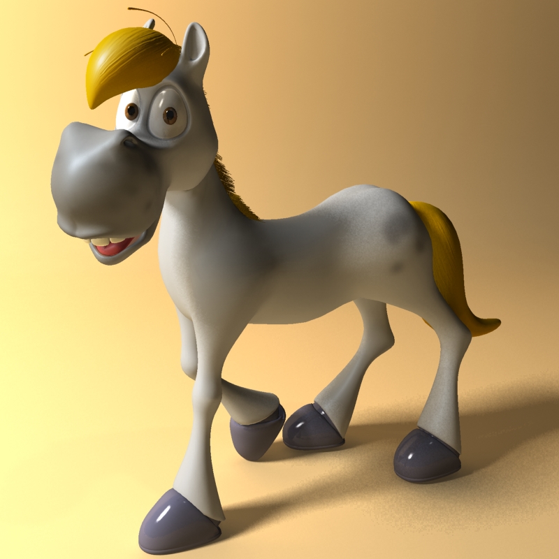Cartoon horse RIGGED and Animated by supercigale | 3DOcean