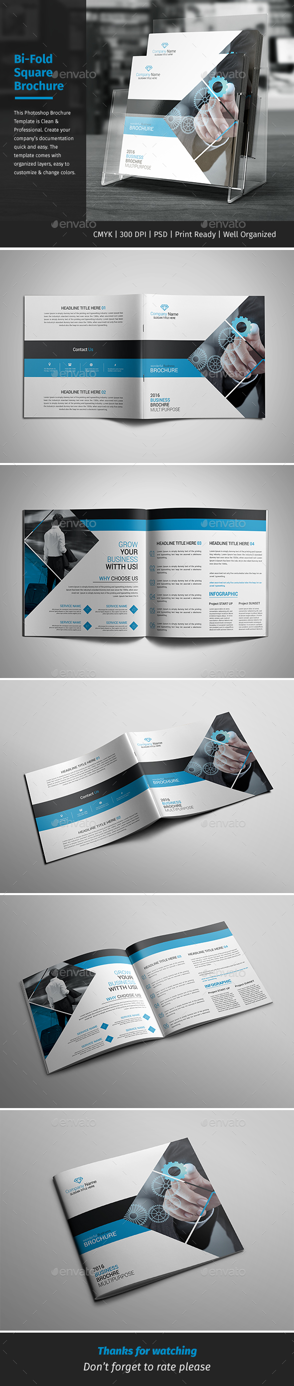 Corporate Bi-fold Square Brochure 02 - Corporate Brochures