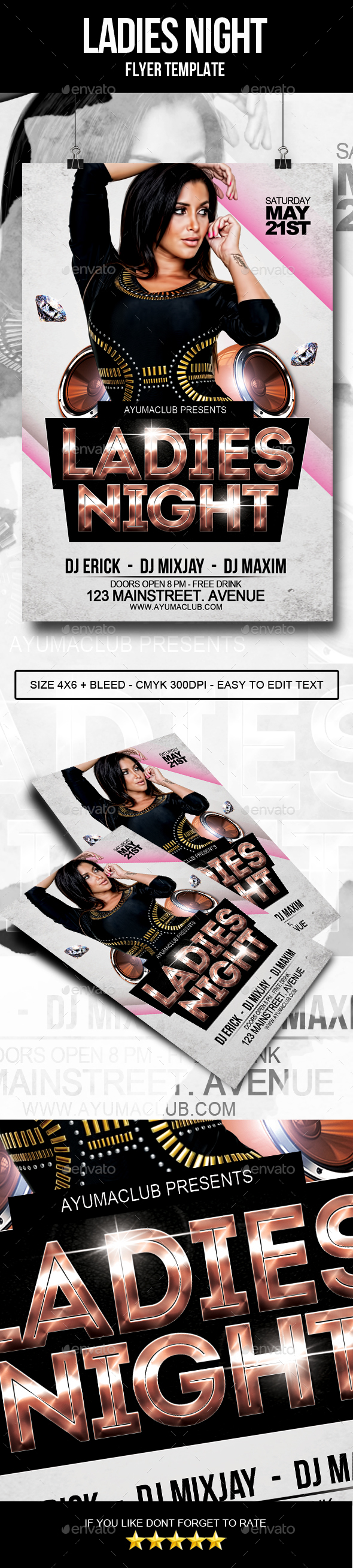 Ladies Night Flyer - Clubs & Parties Events