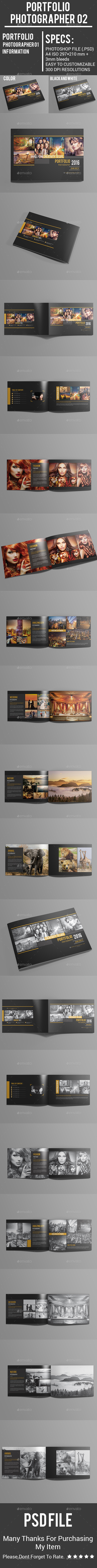 Portfolio Photographer 02 - Photo Albums Print Templates