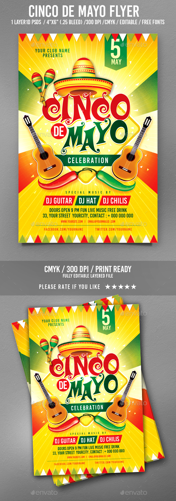 Cinco De Mayo Party - Events Flyers