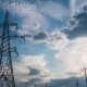 energy tower at sunset. clouds timelapse. technology solar. electrical wire - VideoHive Item for Sale
