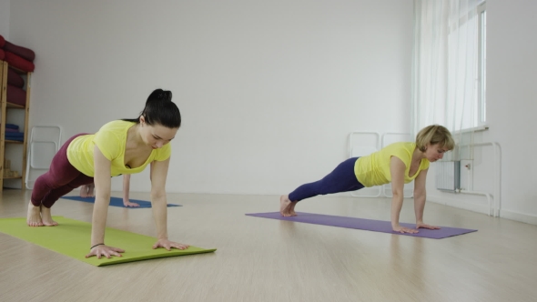 Woman Feels Hurt During The Yoga Traning