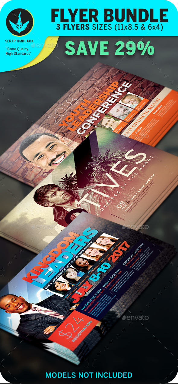 Church Flyer Bundle 4 - Flyers Print Templates