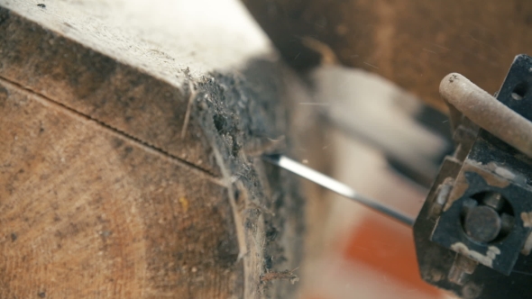 Wood Cutting Machine Board Log In a Sawmill alt