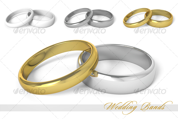 Wedding Bands - Objects 3D Renders