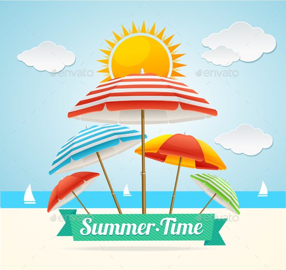 Summer Card. Vector - Travel Conceptual