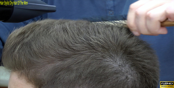 Hair Stylist Dry Hair Of The Men