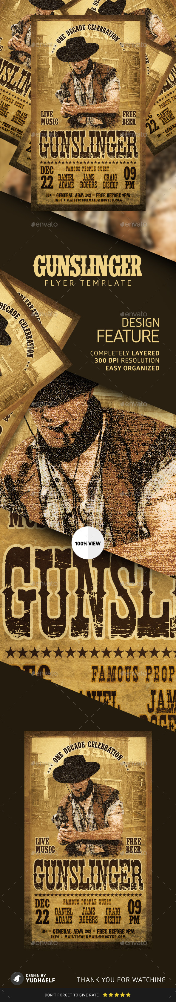 Gunslinger / Western Party Flyer - Events Flyers