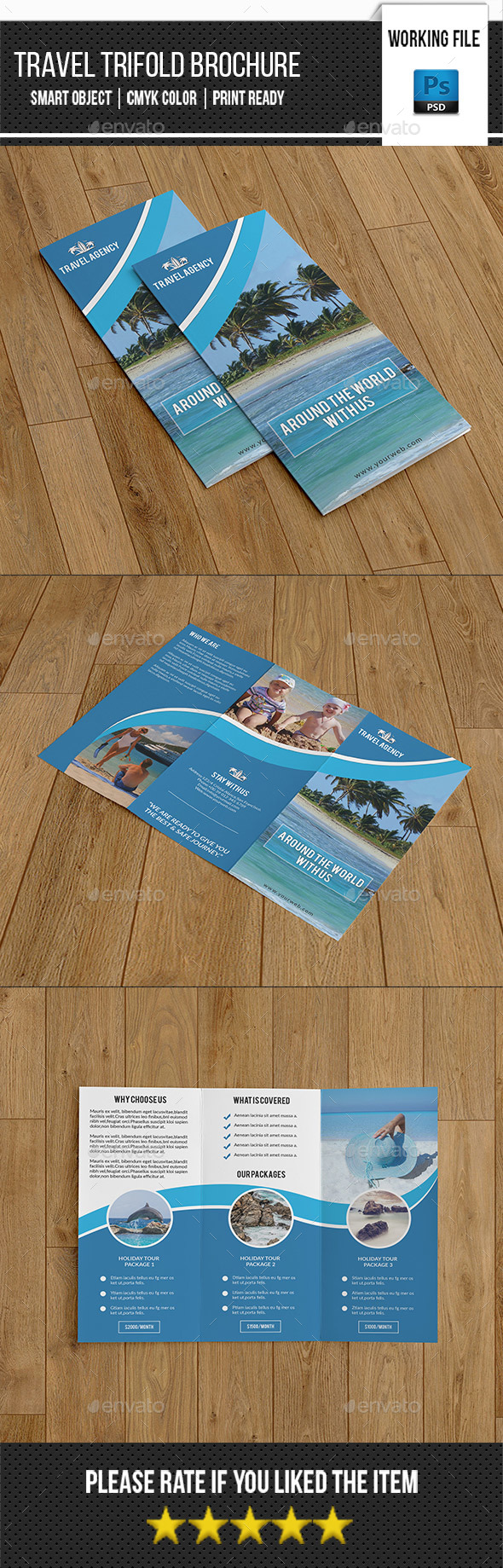 Travel Trifold Brochure-V284 - Corporate Brochures