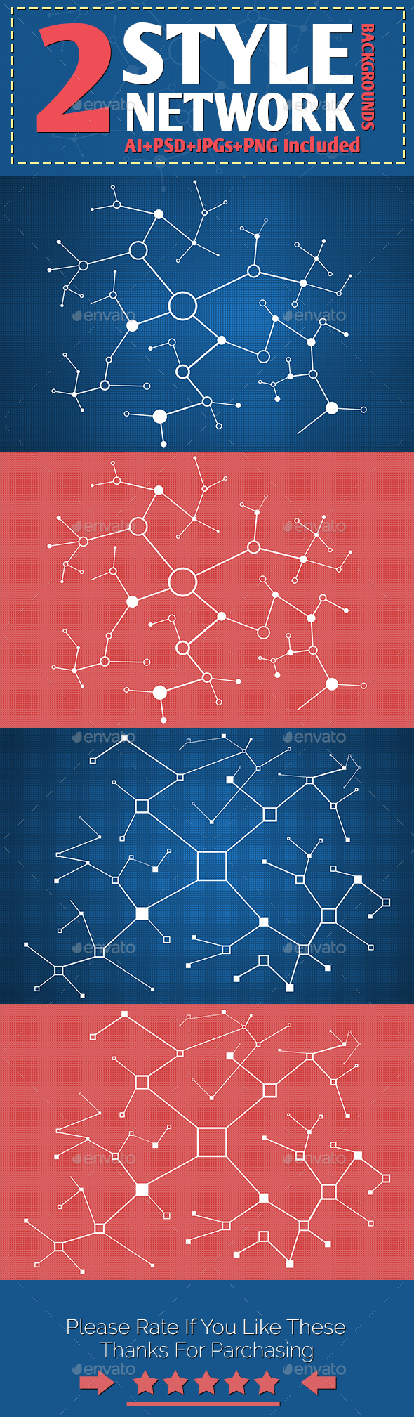 2 Style Network Backgrounds - Backgrounds Graphics