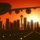 Seattle Skyline Sunrise Landing - VideoHive Item for Sale