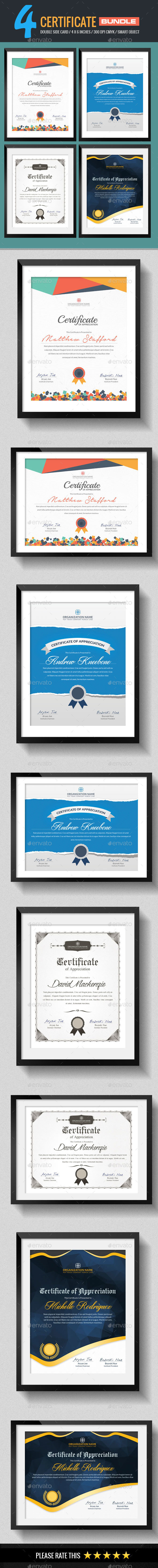 4 In 1 Multipurpose Certificates Bundle - Certificates Stationery