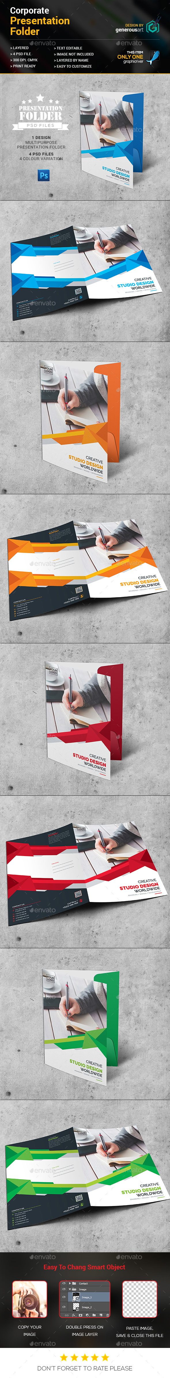 Business Presentation Folder - Stationery Print Templates