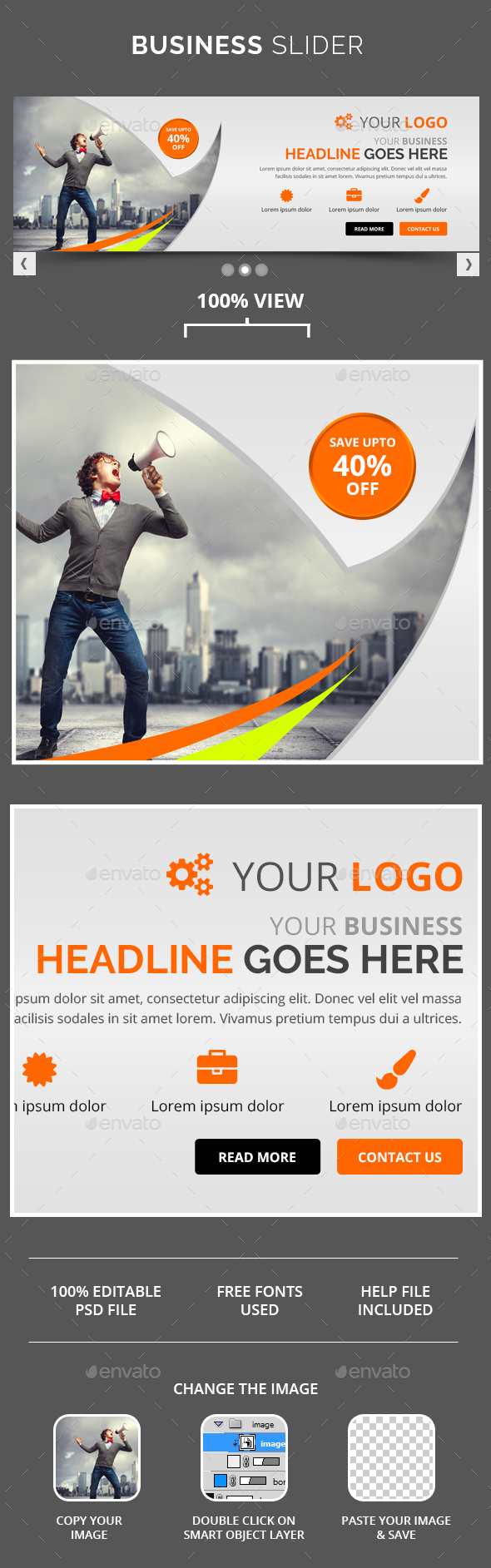 Business Slider v8 - Sliders & Features Web Elements