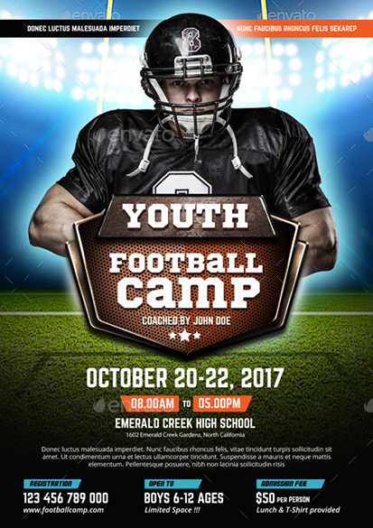 Youth Football Camp by monggokerso | GraphicRiver