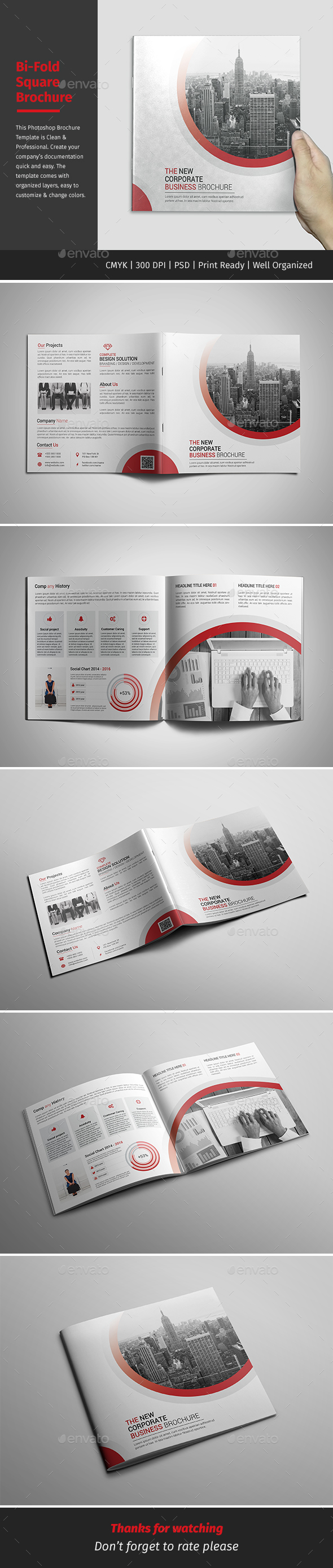Corporate Bi-fold Square Brochure 04 - Corporate Brochures