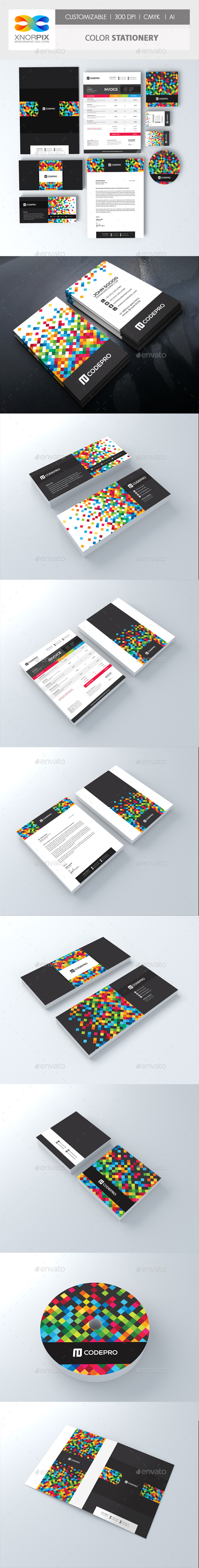 Color Corporate Identity - Stationery Print Templates