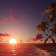 Sunrise with Palms Sunrise with Palms - VideoHive Item for Sale