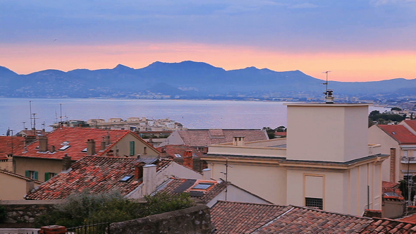 CANNES, FRANCE, MAY 15, 2010, City Just Before Dawn