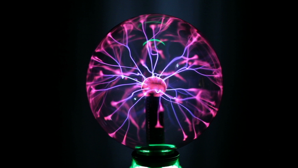 Magic Plasma Ball In The Dark, Stock Footage 