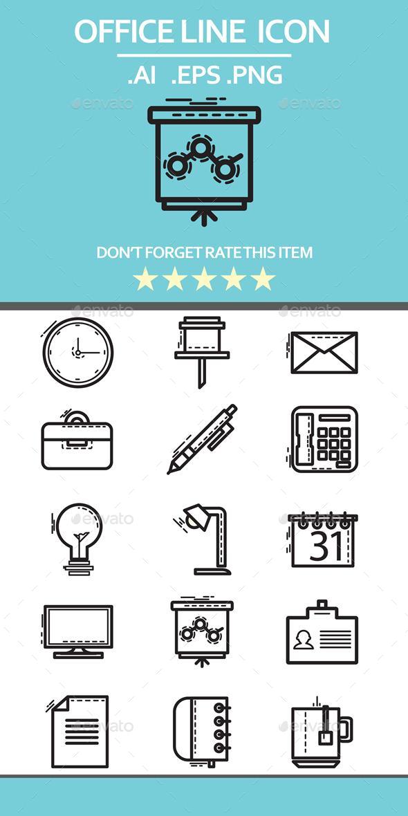 Office Line Icon - Business Icons