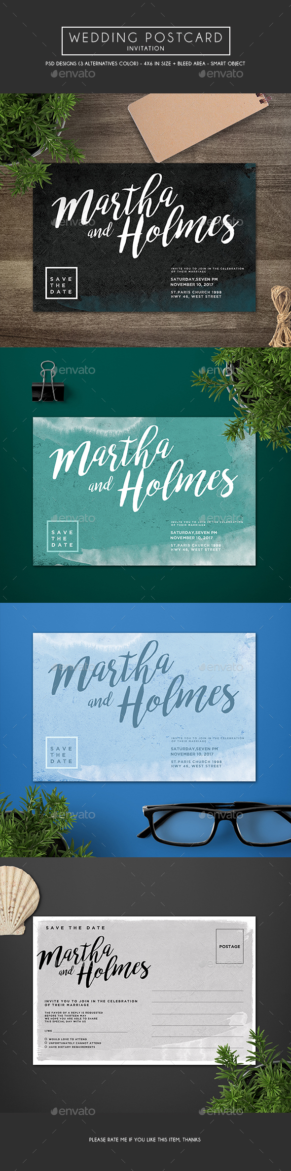 Wedding Postcard Invitation - Weddings Cards & Invites