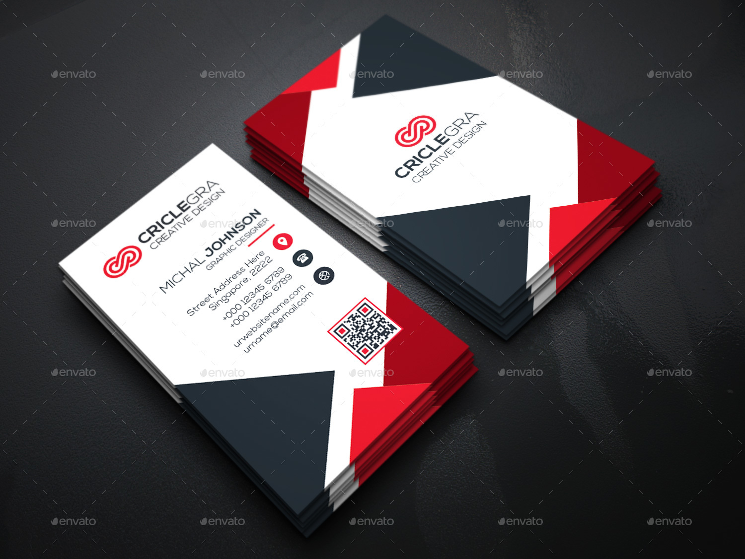 Triangle Business Cards, Print Templates | GraphicRiver