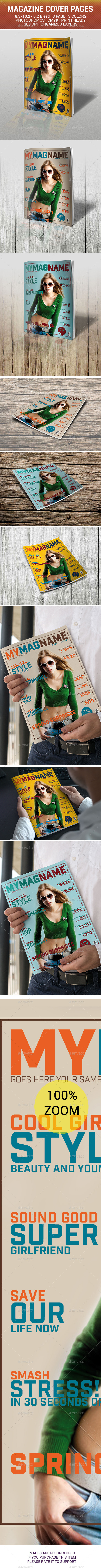 3 Magazine Cover Pages 3 Colors - Miscellaneous Print Templates