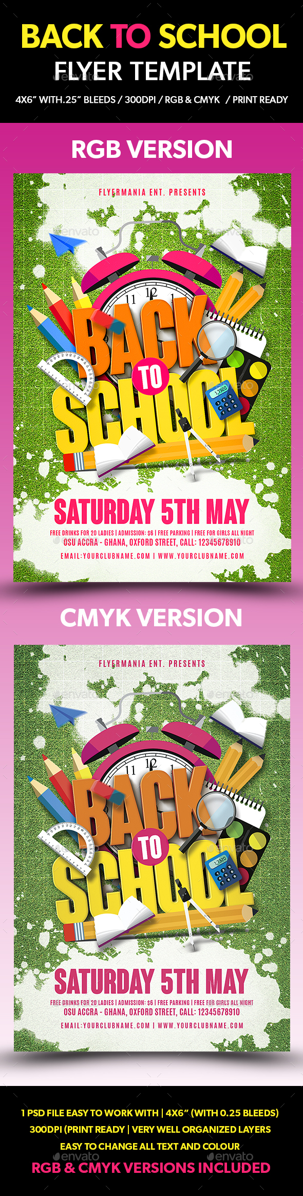 Back to School Flyer Template - Flyers Print Templates