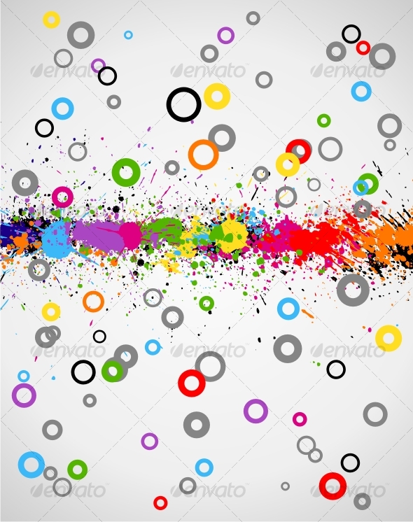 Color paint splashes background - Backgrounds Decorative