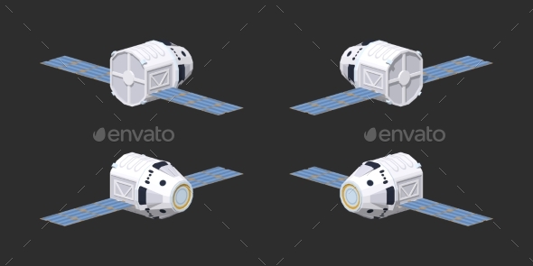 Low Poly Modern Reusable Spaceship - Man-made Objects Objects