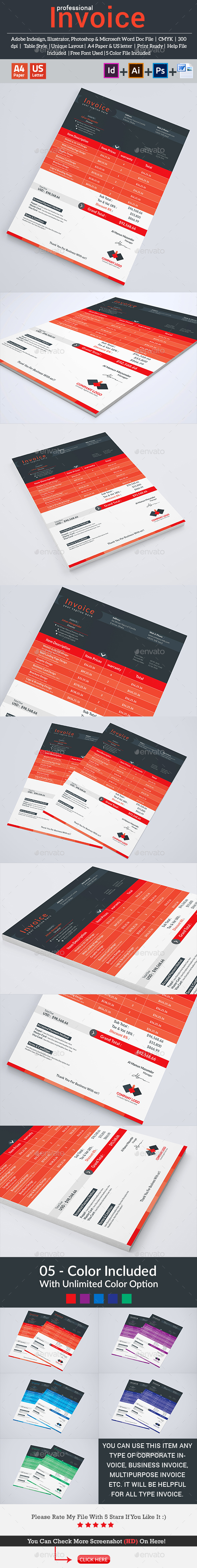 Invoice Template - Proposals & Invoices Stationery
