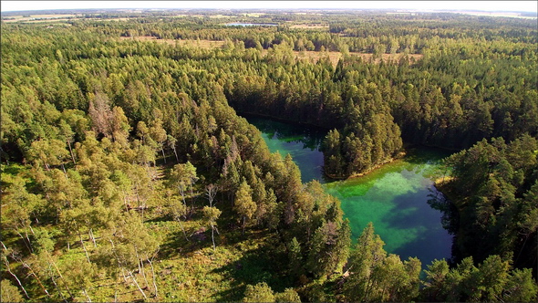 The Green Lake in Antu Lake in Estonia
